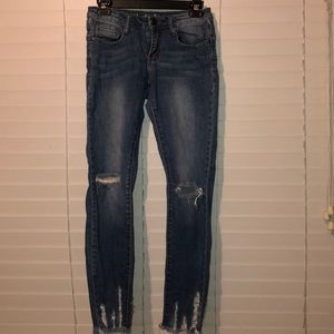 Distressed jeans